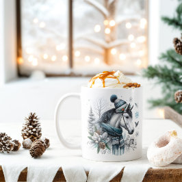 Taza De Café Caballo de los vibradores de invierno -