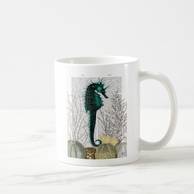 Taza De Café Caballo de mar y erizos de mar (Derecha)
