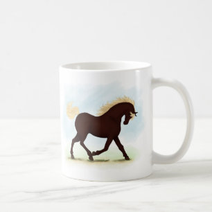 Taza De Café Caballo de Montaña Rocosa Ecuestre