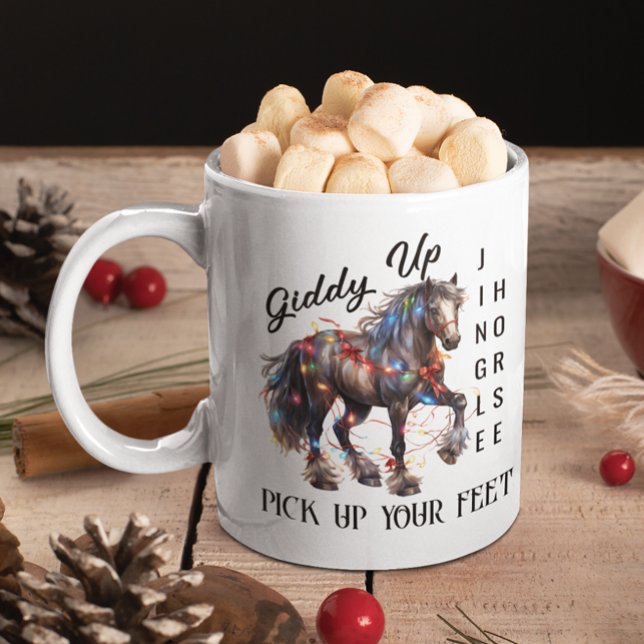 Taza De Café Caballo de Navidades occidentales de Giddy Up (Subido por el creador)