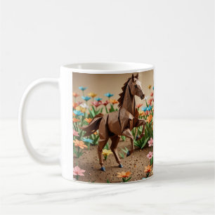 Taza De Café Caballo de Origami