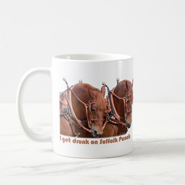Taza De Café Caballo de proyecto del sacador de Suffolk (Izquierda)