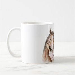 Taza De Café Caballo de vaca lechera occidente rosado Bow