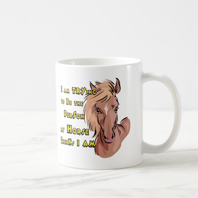 Taza De Café Caballo divertido (Derecha)