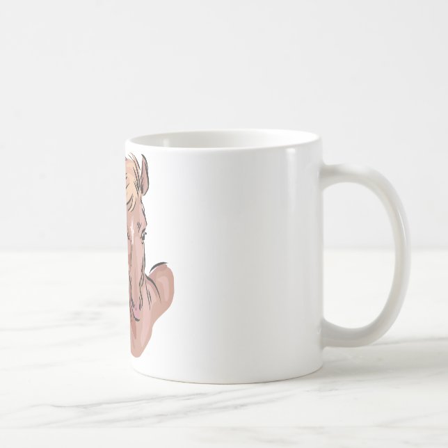 Taza De Café Caballo divertido (Derecha)