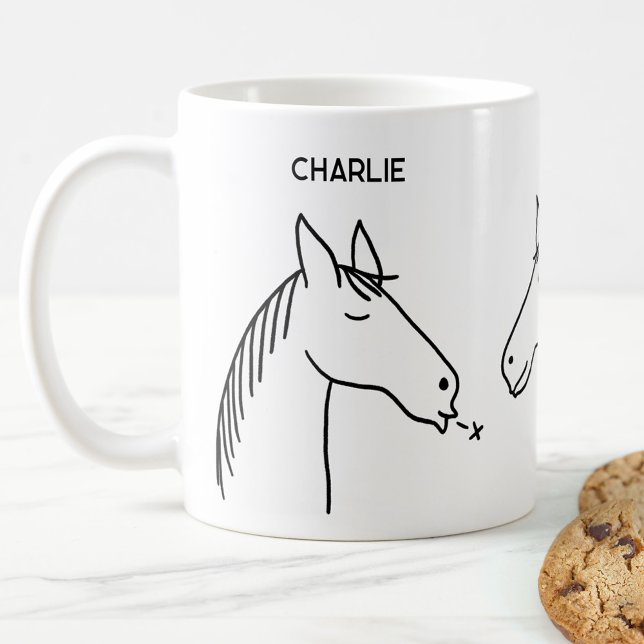 Taza De Café Caballo divertido personalizado (Subido por el creador)