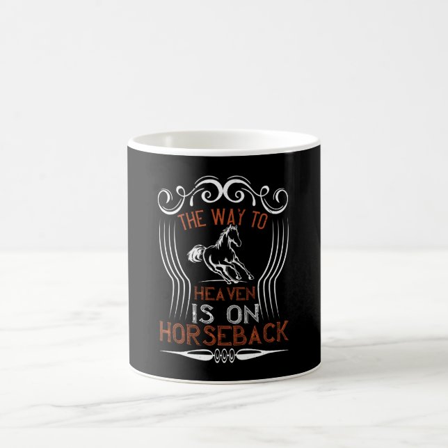 Taza De Café Caballo - El Camino Al Cielo Está A Caballo (Centro)