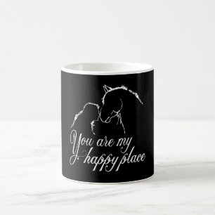 Taza De Café Caballo, eres el mío, feliz lugar, mujeres imprime