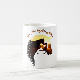 Taza De Café Caballo, eres mi lugar feliz, hembra amante del ca