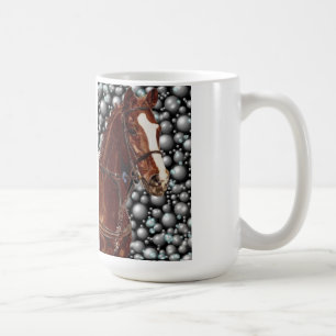 Taza De Café Caballo excelente con arte de las burbujas