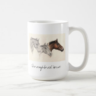 Taza De Café Caballo excelente en lápiz y watercolour