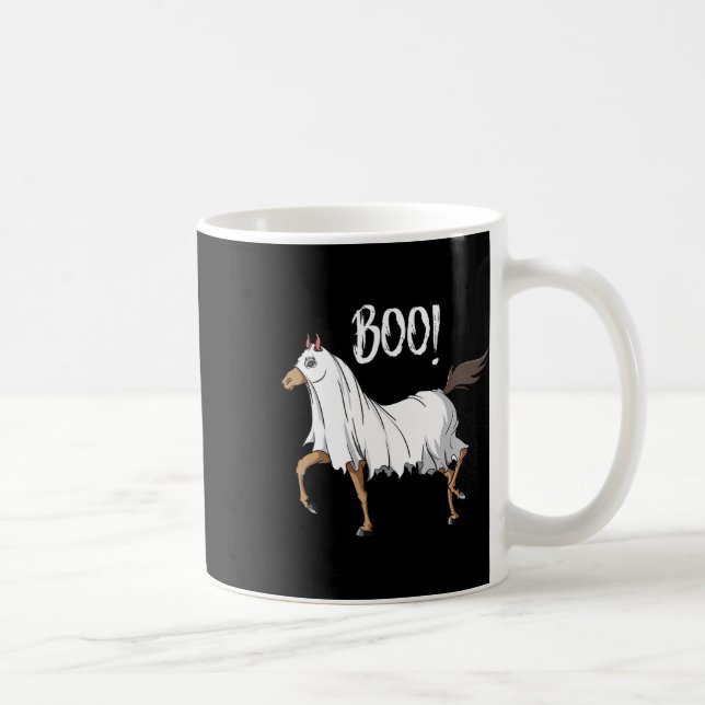 Taza De Café Caballo fantasma disfraz diversión caballo ecuestr (Derecha)