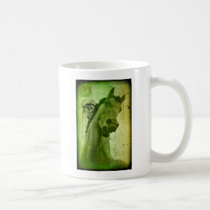Taza De Café Caballo Grunge tipo postal
