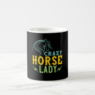 Taza De Café Caballo - Loca dama de caballo