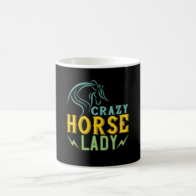 Taza De Café Caballo - Loca dama de caballo (Centro)