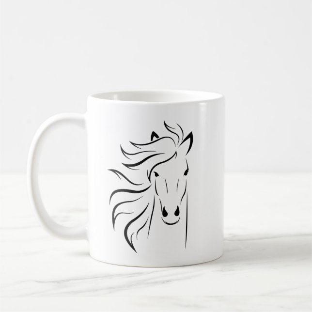 Taza De Café Caballo majestuoso - Caballo hermoso - Mug (Izquierda)