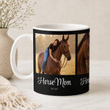 Caballo Mamá Establecida Escritura Negra 3 Foto