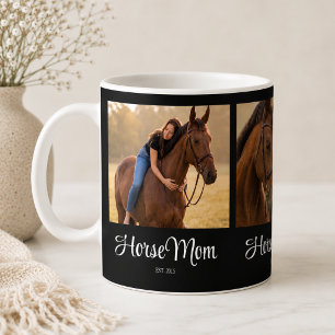 Taza De Café Caballo Mamá Establecida Escritura Negra 3 Foto