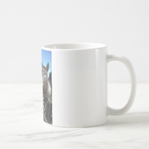 Taza De Café Caballo marrón de cara divertida