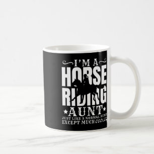 Taza De Café Caballo montando con la tía normal pero fría