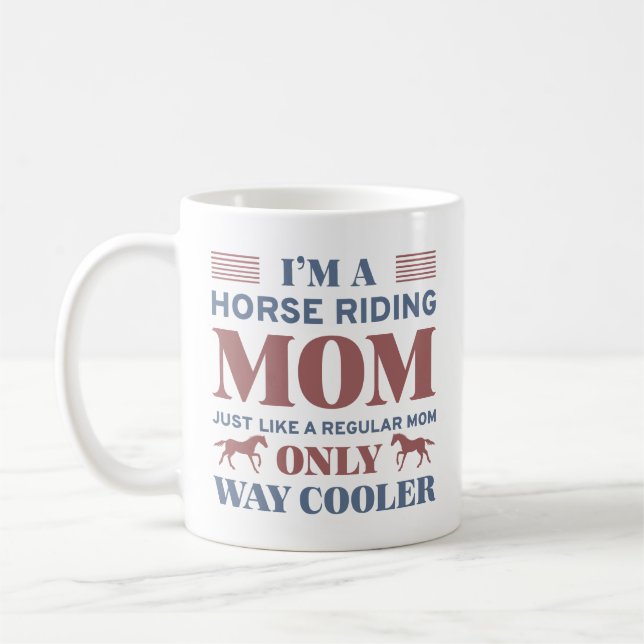 Taza De Café Caballo montando mamá (Izquierda)