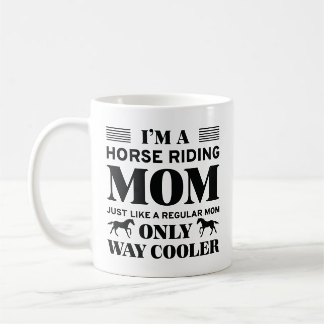 Taza De Café Caballo montando mamá (Izquierda)