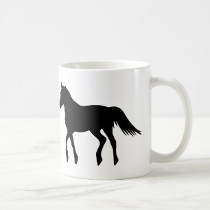 Taza De Café Caballo negro grande