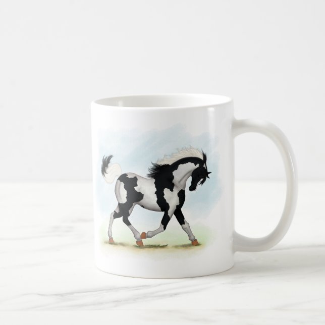 Taza De Café Caballo Piebald Overo Pinto (Derecha)