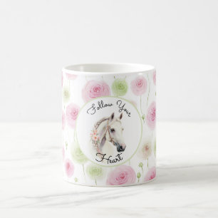 Taza De Café Caballo Pretty Pink Mint Ranunculus