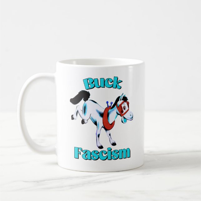 Taza De Café Caballo retro lindo - Fascismo burdo (Izquierda)