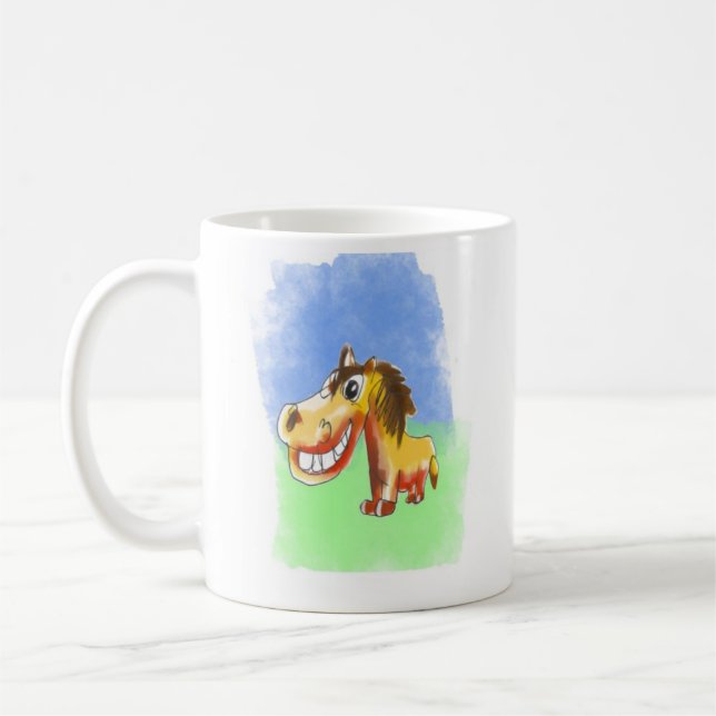Taza De Café Caballo riéndose (Izquierda)