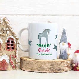 Taza De Café Caballo sueco de Feliz Navidad Dala 2