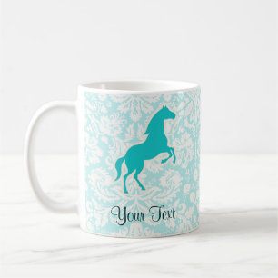 Taza De Café Caballo verde azulado