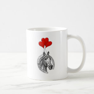Taza De Café Caballo y Corazones