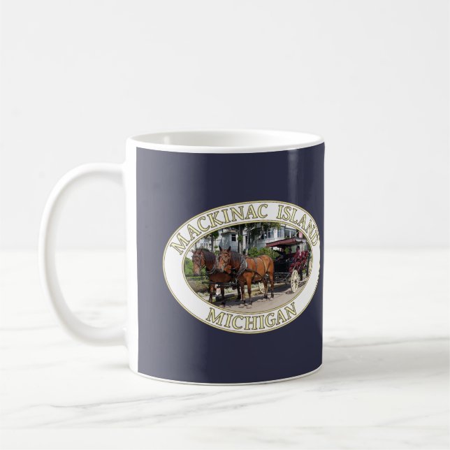 Taza De Café Caballo y transporte en la isla Mackinac, Michigan (Izquierda)