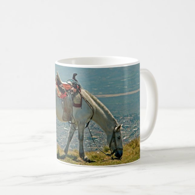 Taza De Café Caballo y volcán, Quito, Ecuador (Anverso derecho)