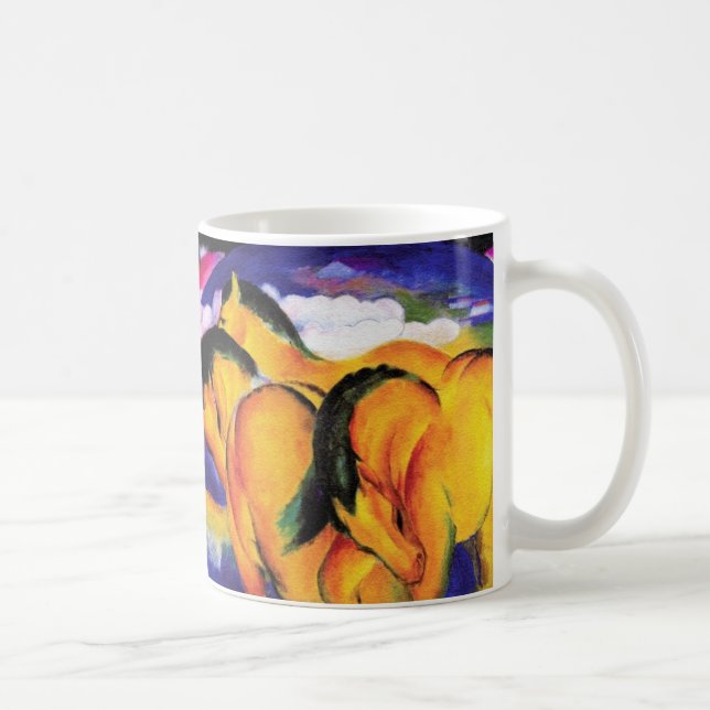 Taza De Café "Caballos Amarillos" (Derecha)