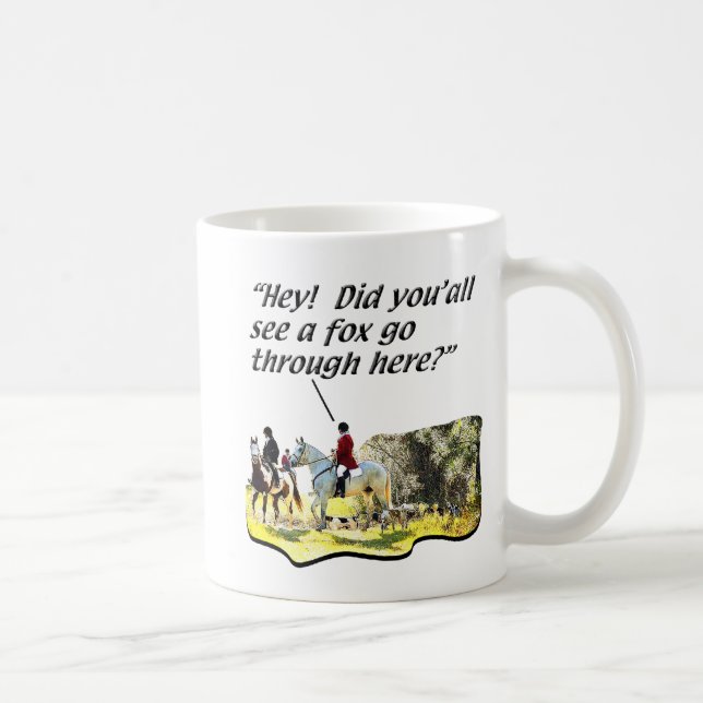 Taza De Café Caballos - cazadores de Fox (Derecha)