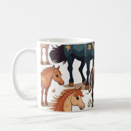 Taza De Café Caballos Cutos