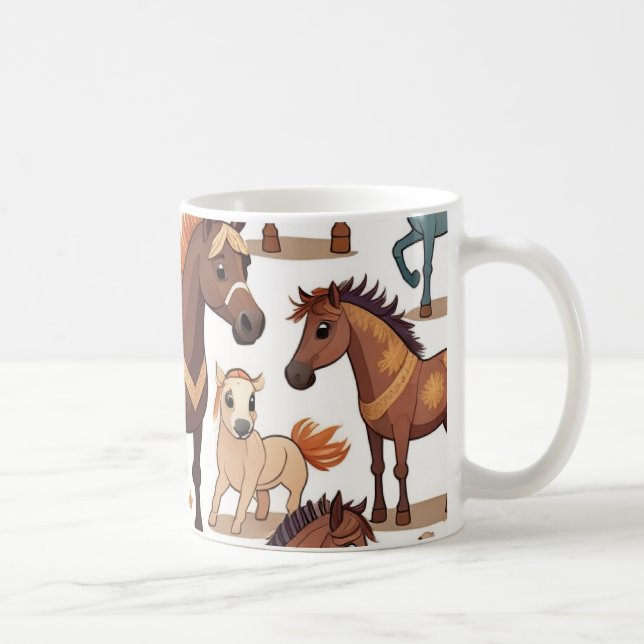 Taza De Café Caballos Cutos (Derecha)
