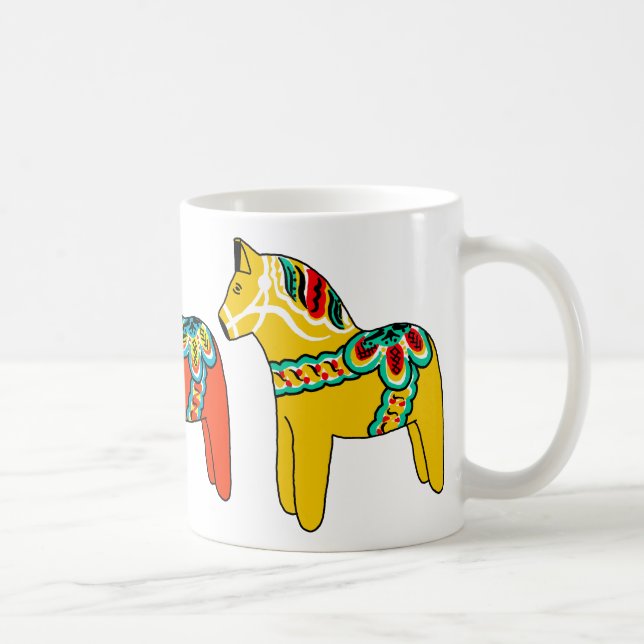 Taza De Café Caballos de Dala del sueco (Derecha)