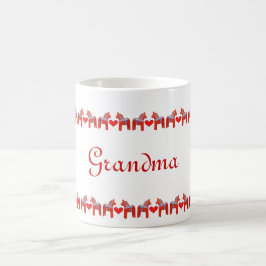 Taza De Café Caballos de Dala del sueco con los corazones