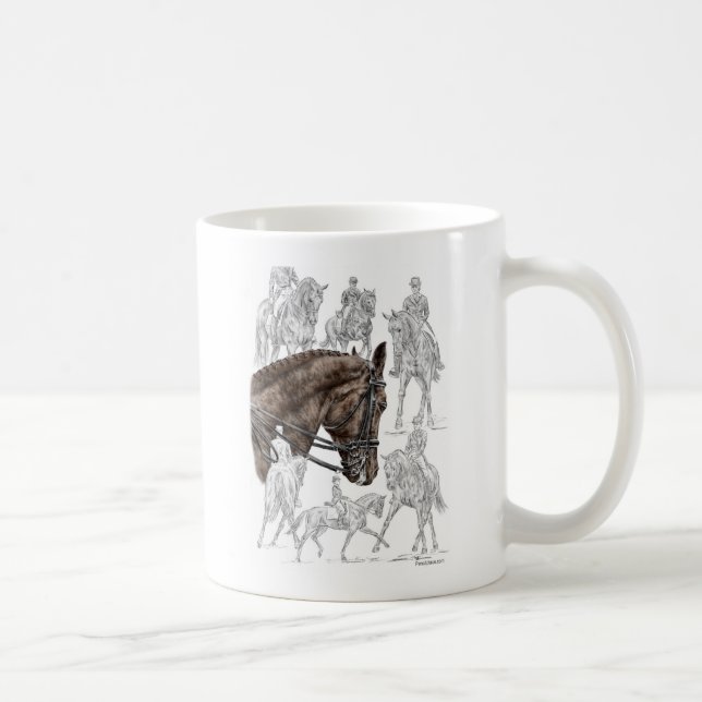 Taza De Café Caballos de Dressage recopilados FEI (Derecha)