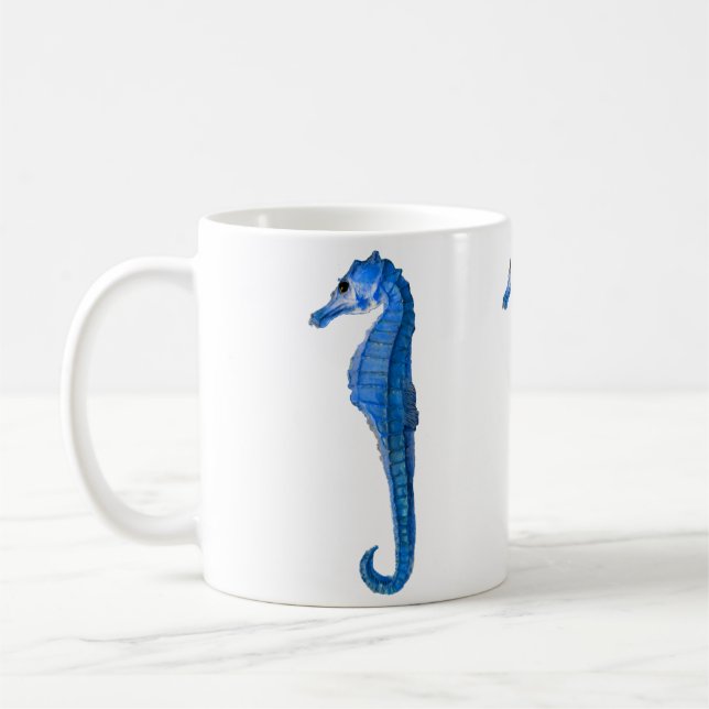 Taza De Café Caballos de mar azules (Izquierda)