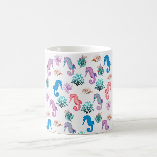 Taza De Café Caballos de mar bonitos (Centro)