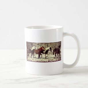 Taza De Café Caballos del invierno
