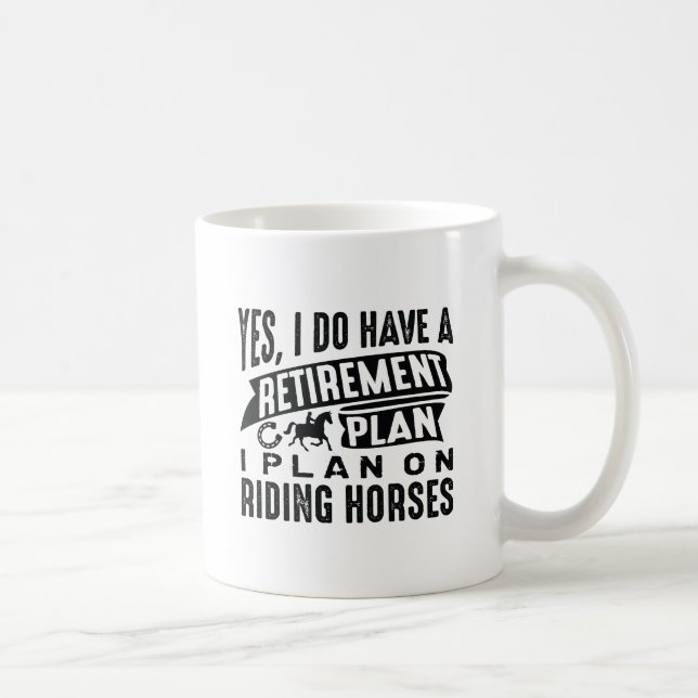 Taza De Café Caballos del Plan de Jubilación (Derecha)