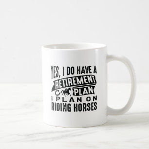 Taza De Café Caballos del plan de retiro