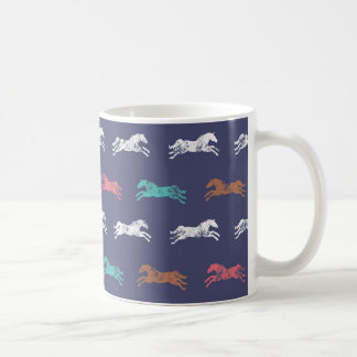 Taza De Café Caballos Ecuestres Clásicos Girly