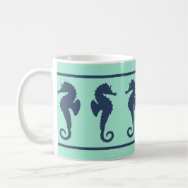 Taza De Café Caballos marinos de la Marina y Aqua